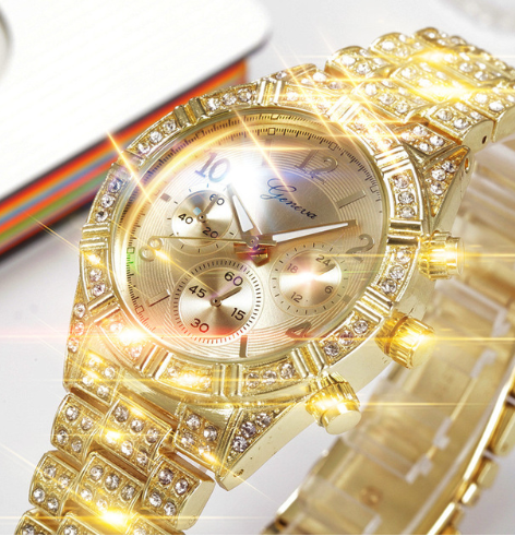 Women Crystal Quartz Analog Wrist Watch Fashion Stainless Steel Geneva Luxury Reloj Hombre Montre Femme Sport Watches JayJay's Scrubs