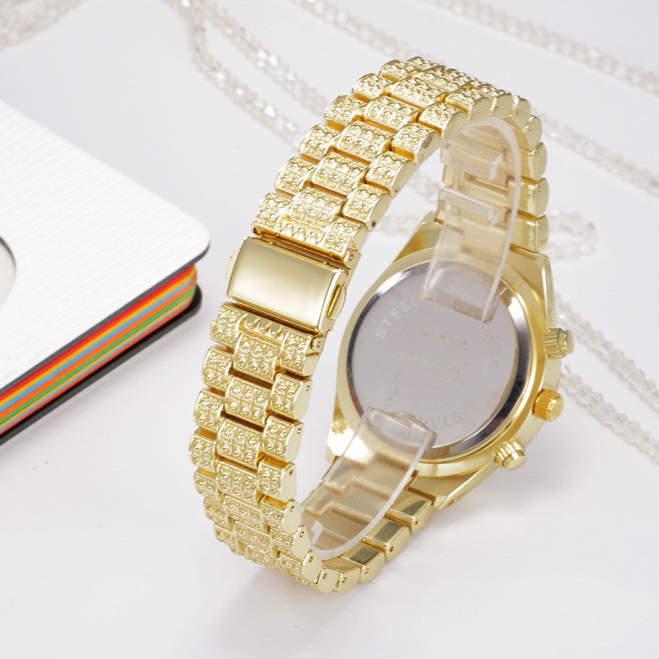 Women Crystal Quartz Analog Wrist Watch Fashion Stainless Steel Geneva Luxury Reloj Hombre Montre Femme Sport Watches JayJay's Scrubs
