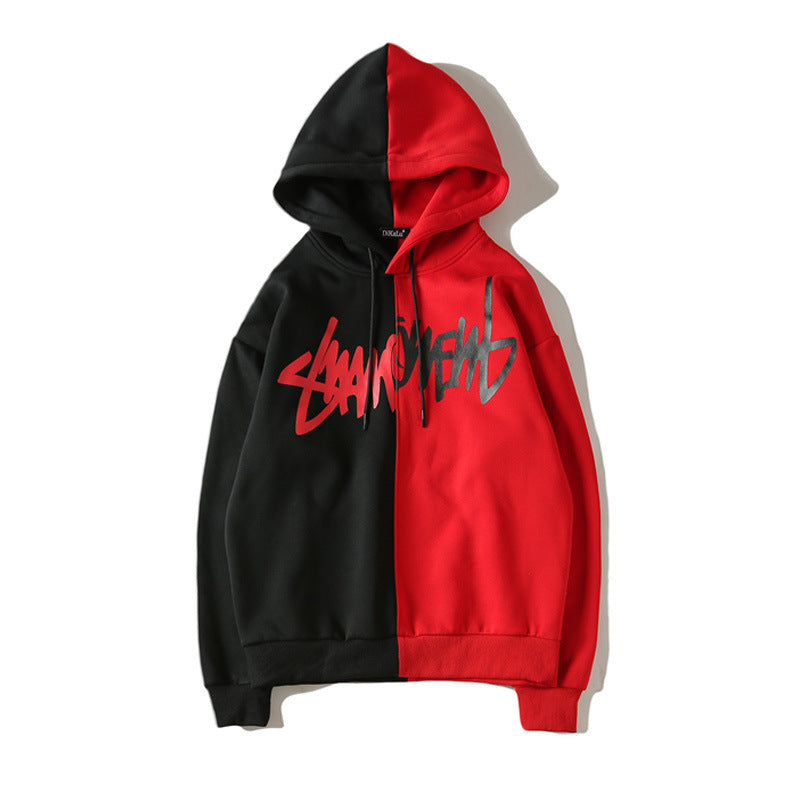 Men'S Casual Fashion Color-Blocking Sweater Long-Sleeved Sports Hooded Top Men'S Clothing JayJay's Scrubs