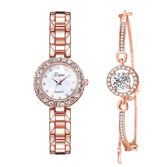 Watches-Set Bangle Clock Bracelet Wrist-Watch Quartz Women Fashion Ladies Brand Luxury JayJay's Scrubs