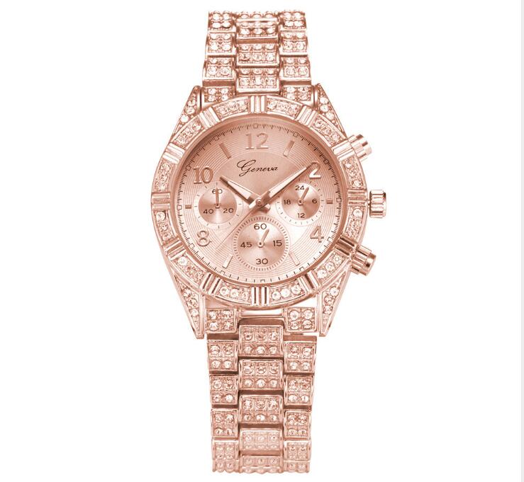 Women Crystal Quartz Analog Wrist Watch Fashion Stainless Steel Geneva Luxury Reloj Hombre Montre Femme Sport Watches JayJay's Scrubs