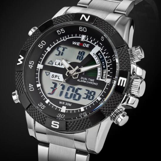 Top Luxury Brand WEIDE Men Fashion Sports Watches Men's Quartz LED Clock Man Army Military Wrist Watch Relogio Masculino JayJay's Scrubs
