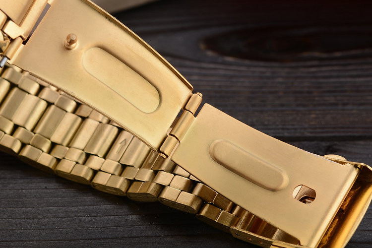 Luxury Brand Man Gold Dress Watches Stainless Steel JayJay's Scrubs