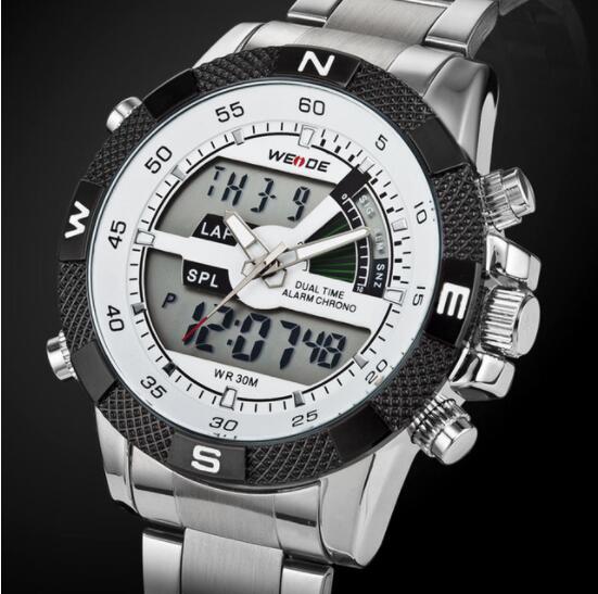 Top Luxury Brand WEIDE Men Fashion Sports Watches Men's Quartz LED Clock Man Army Military Wrist Watch Relogio Masculino JayJay's Scrubs
