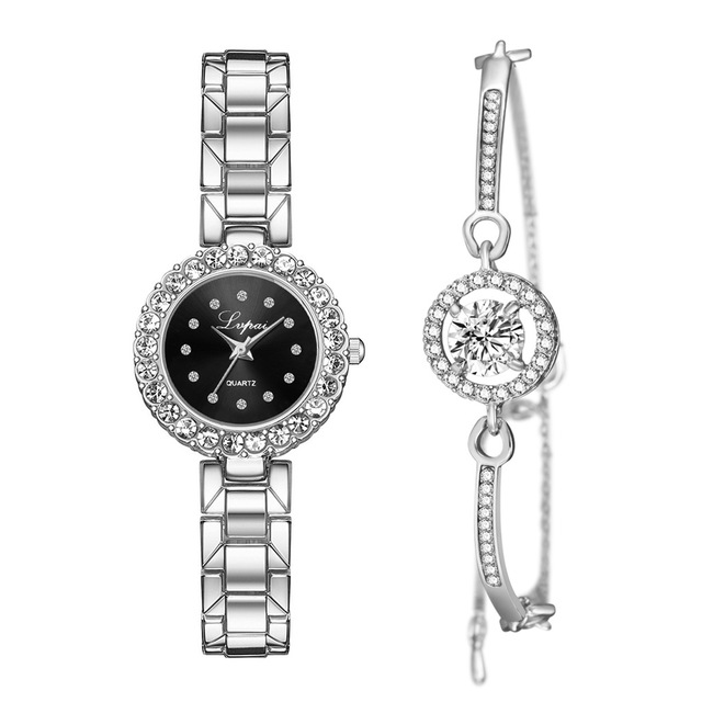 Watches-Set Bangle Clock Bracelet Wrist-Watch Quartz Women Fashion Ladies Brand Luxury JayJay's Scrubs