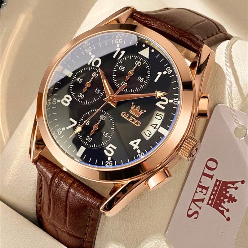 OLEVS Luxury Mens Watches Waterproof Luminous Quartz JayJay's Scrubs