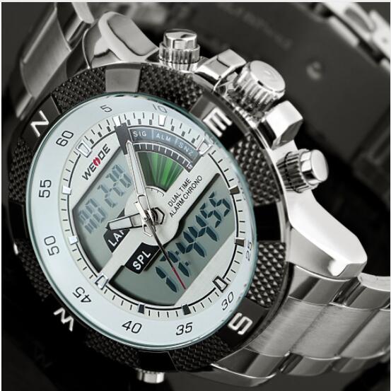 Top Luxury Brand WEIDE Men Fashion Sports Watches Men's Quartz LED Clock Man Army Military Wrist Watch Relogio Masculino JayJay's Scrubs