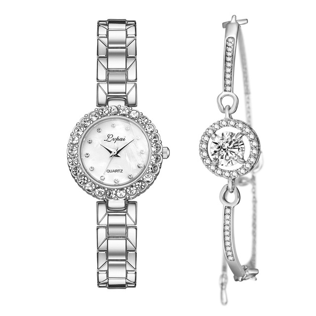 Watches-Set Bangle Clock Bracelet Wrist-Watch Quartz Women Fashion Ladies Brand Luxury JayJay's Scrubs