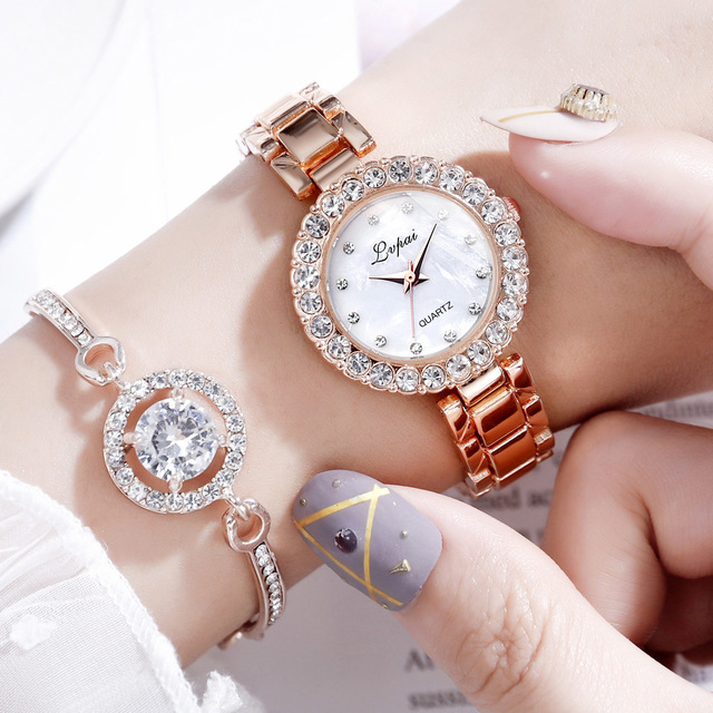 Watches-Set Bangle Clock Bracelet Wrist-Watch Quartz Women Fashion Ladies Brand Luxury JayJay's Scrubs