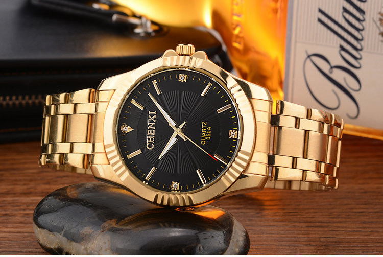 Luxury Brand Man Gold Dress Watches Stainless Steel JayJay's Scrubs