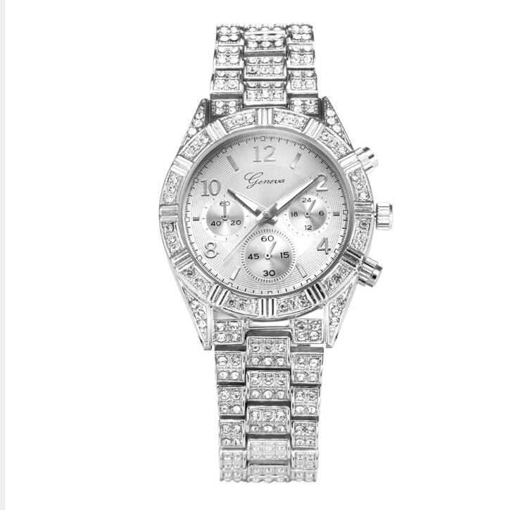 Women Crystal Quartz Analog Wrist Watch Fashion Stainless Steel Geneva Luxury Reloj Hombre Montre Femme Sport Watches JayJay's Scrubs